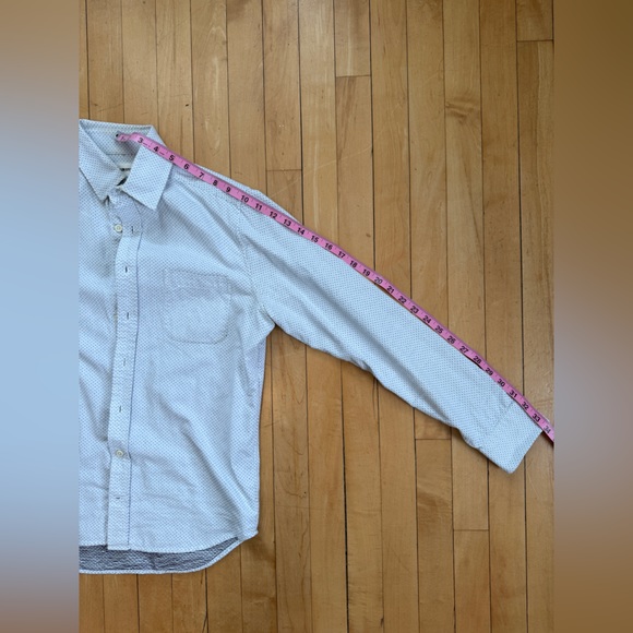 Men’s Taylor Stitch California Shirt in White Blue Polka Dot  Small 38 - Picture 6 of 7